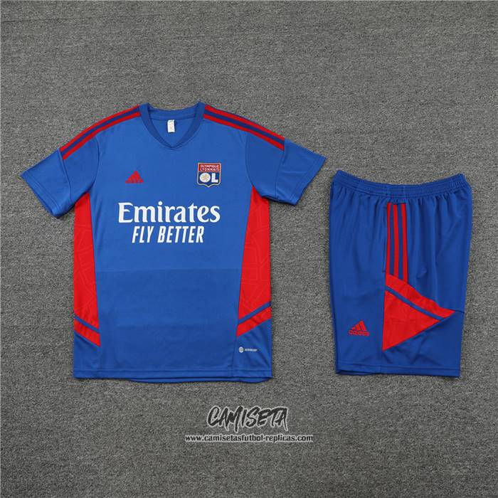 Chandal del Lyon 2022-2023 Manga Corta Azul - Pantalon Corto